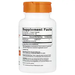 Наттокіназа (Nattokinase) Nattokinase 2,000 FUs 90 рослинних капсул Doctor's Best vit0005309 - мініатюра 2
