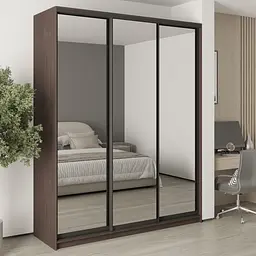 Шафа-купе тридверна MebelStar Стандарт BG 3 Дзеркала 190x60x240 см Дуб рістрето (MBS-8839)