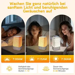 Будильник зі світанком MILFECH, 30 природних звуків, нічник, Wake Up Light - мініатюра 4