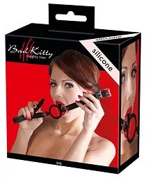 Кляп Bad Kitty Gag Silicone чорний - мініатюра 3