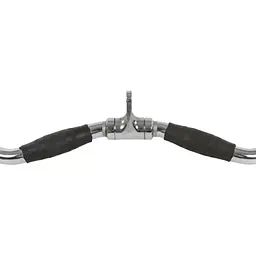 Ручка для верхньої тяги York Fitness 70см W-подібна з гумовими рукоятками, хром - мініатюра 4