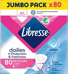 Гигиенические прокладки Libresse Dailies Fresh Regular 80 шт.