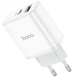 МЗП Hoco C105A Stage PD20W+QC3.0 (1USB-A/1C) White - мініатюра 4