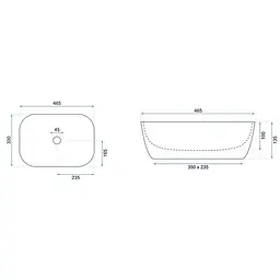 Умивальник Rea Marbel 33x46,5 white (REA-U8603) - мініатюра 3