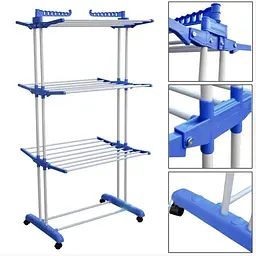 Багатоярусна сушарка для білизни, речей, одягу Garment rack with wheels складана - мініатюра 5
