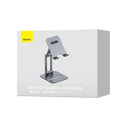 Тримач Baseus Desktop Biaxial Foldable Metal Stand (for Phones 7") (LUSZ000013) - мініатюра 2