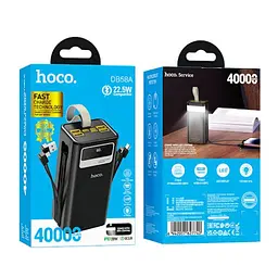 Універсальна мобільна батарея Hoco DB58A Plentiful 22.5W fully compatible 40 000mAh чорний - мініатюра 2