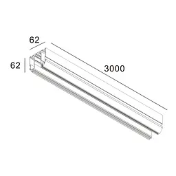 Магнітна шина Skarlat RGD S48V 3M WH - мініатюра 2