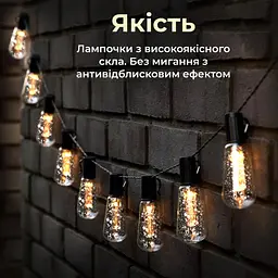 Ретро-гірлянда вулична GarlandoPro 10 LED F27 довжина 5 м, тепле світло (1733075Y) - мініатюра 5