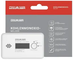 Детектор чадного газу Visualarm HY-GC20B з 10-річним терміном служби батареї - мініатюра 5