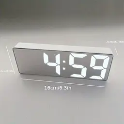 LED настільний електронний годинник / Bеликий дисплей / USB живлення / While - мініатюра 2