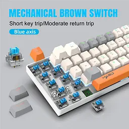Ігрова механічна дротова клавіатура HXSJ V500 / Blue Switch / 60% / RGB / Colourful - мініатюра 4