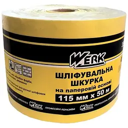 Наждачний папір Werk паперова основа - 115мм х 50м, К180 (58023)