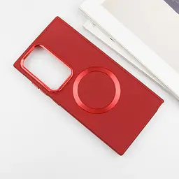 TPU чохол Bonbon Metal Style with MagSafe для Samsung Galaxy S24 Ultra Червоний / Red - мініатюра 2