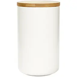 Ємність для зберігання МВМ My Home 1000 мл біла (KP-13 L WHITE/WOOD)