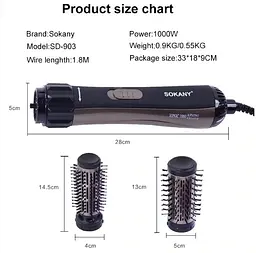 Обертова фен-щітка Sokany SD-903 1000Вт - мініатюра 3