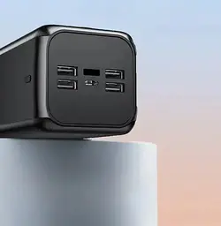Повербанк AWEI Power Bank P114k, 50000 mAh Черный, мощный повербанк для роутера, модема, powerbank type c - миниатюра 4