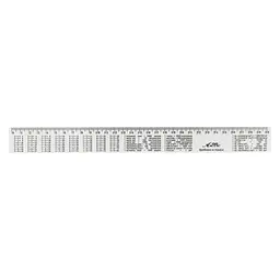 Лінійка з табличкою множення AS-0612, К-9052 білий, пластикова, 30 см