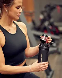 Контейнер для спортивного харчування Smart Shake Whey2Go 110 мл, Black - мініатюра 3