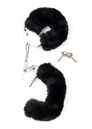 Наручники Fetish B - Series Furry Cuffs (чорний) - мініатюра 2