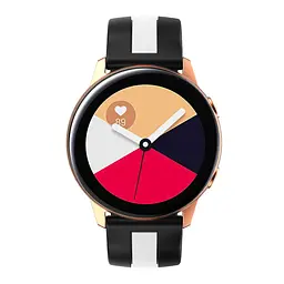 Ремінець для Samsung Galaxy Watch 5 Pro 45mm - чорно-білий ширина кріплення 20мм силікон Watchbands D2 Normal (W37-1WB75412290) - мініатюра 3
