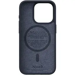 Чохол-накладка Njord Salmon Leather MagSafe Case Black для iPhone 15 Pro (NA53SL00) - мініатюра 3