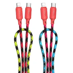 Дата кабель Hoco X116 Meridian Type-C to Lightning 27W (1m) Gradient Red Mix