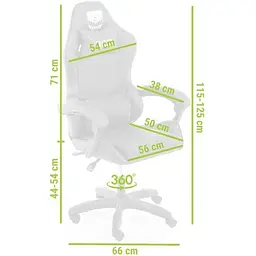Геймерське крісло Grizzly з RGB LED підсвіткою 12 режимів чорне - мініатюра 8
