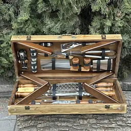Набір для барбекю Metalzavod Майстер Гриль кейс-столик світла текстура (PN-MaysterGryl-TLT) - мініатюра 2
