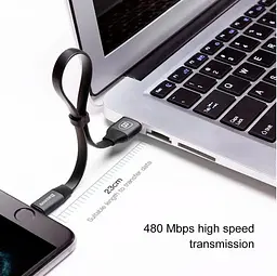 Кабель Baseus Nimble Portable USB to Lightning 0.23m Black (CALMBJ-B01) [86088] - мініатюра 6