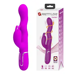 Вібратор-кролик Pretty Love Laursen 24.9 см (фуксія) - мініатюра 10