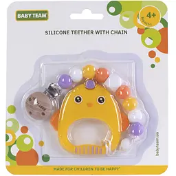Прорізувач силіконовий Baby Team з ланцюжком (4055_курча) - мініатюра 2