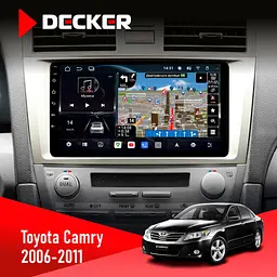 Штатна магнітола Toyota Camry 40 2006-2011 AMP Decker D9-011 4x64, DSP, 4G, 360 Decker (НФ-00006855)