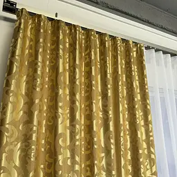 Штори жаккард "Вензель" золотистий 150х270 см, 2шт, тасьма ALBO pbe0052941 - мініатюра 9