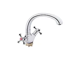 Змішувач Lidz на мийку хром для кухні Lamb 273F, Chrome дво LDLAM273FCRM21890