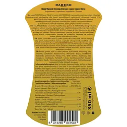 Соус Rabeko Sauce Zero Honey mustard 350 мл - мініатюра 2