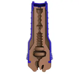 Мастурбатор-ротик Fleshlight Boost Blow Medium Dark Flesh, плаваючі кільця Turbo Tech - мініатюра 6