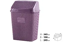 Кошик для сміття Violet House 0026 Віолетта Plum, 10 л, фіолетовий (0026 Віолетта PLUM с/к 10 л) - мініатюра 2
