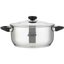 Каструля Bravo Chef L"Appetit, з кришкою, 22 см, 3,8 л (BC-2003-22)