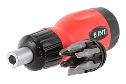 Викрутка з набором біт Intertool реверсивна (6 предметів) VT-1009 - мініатюра 5
