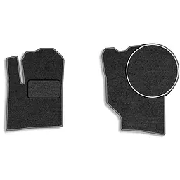 Передні ворсові килимки для Volkswagen Touareg I 2002-2010 з підп'ятником 2 шт (Carrera)