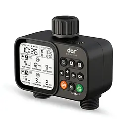 Програмований таймер подачі води XON WaterTimer X345 для поливу (XWTDB2322401B 3503) Чорний