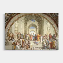 Інтер'єрна картина Афінська школа, Рафаель, Raphael Santi, School of Athens, інтер'єрний декор, 40×60 см (id6956)