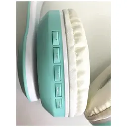 Бездротові дитячі навушники Cat Ear STN-28 Bluetooth з котячими вушками, що світяться бірюзові - мініатюра 5