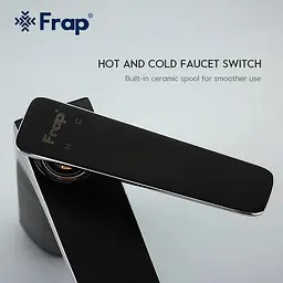 Змішувач для умивальника Frap F1057 чорний/хром Чорний матовий - мініатюра 5