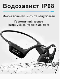 Навушники для плавання бігу та активного спорту S10 open-ear з кістковою провідністю та власною пам’яттю 32 ГБ (1228-02) - мініатюра 2