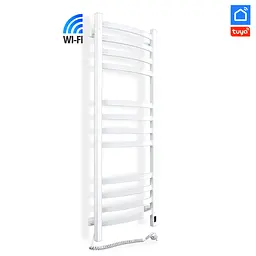 Електрична рушникосушка Navin Avalon 480x1200 Sensor з Wi-Fi ліва, біла 12-112033-4880, Білий, Ліве, Електронний