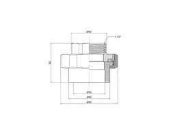 Американка Thermo Alliance d 50мм поліпропіленова 50х1 1/2"В для поліпроп. труб (DSI005) - мініатюра 2