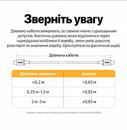 Кабель UGREEN L521 магнітний USB-A - USB-C 100 Вт 1 м темно-синій (55518) - мініатюра 13