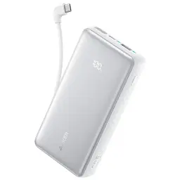 Павербанк ANKER 10000 mAh 22.5W Built-In USB-C Cable (White) A110DH21